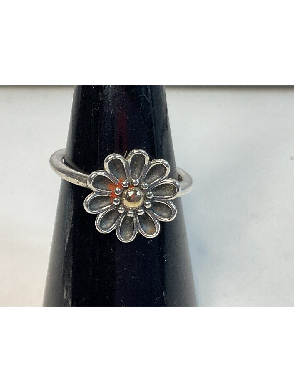 Pandora Oopsie Daisy Flower Ring Sz 6 14k Accent